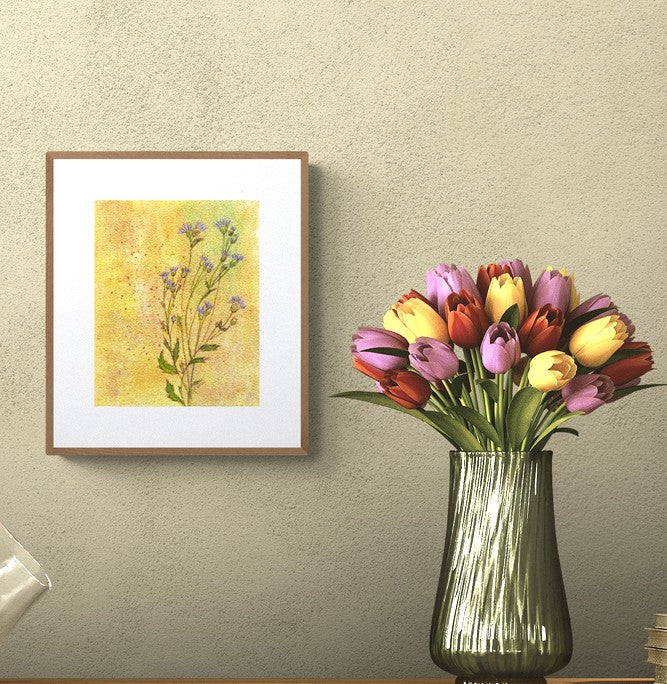 Sold Original Watercolor Painting – Purple Thistle Flowers – “Even Thistles Shine” by Lyn Foley