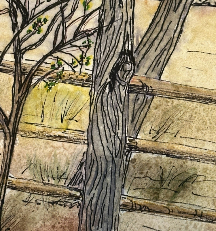 Beginning to Bloom - Original Watercolor by Lyn Foley