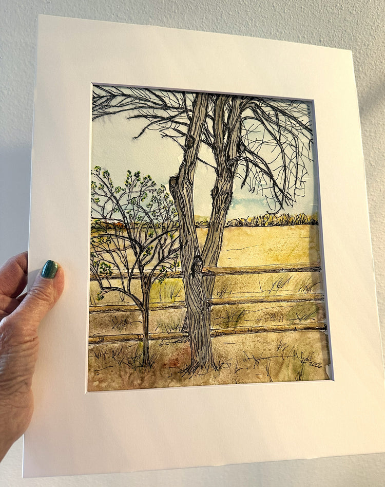 Beginning to Bloom - Original Watercolor by Lyn Foley