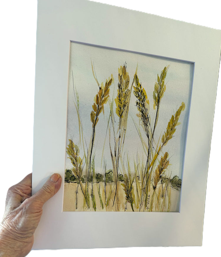 Whispering Grasses - Original Watercolor by Lyn Foley