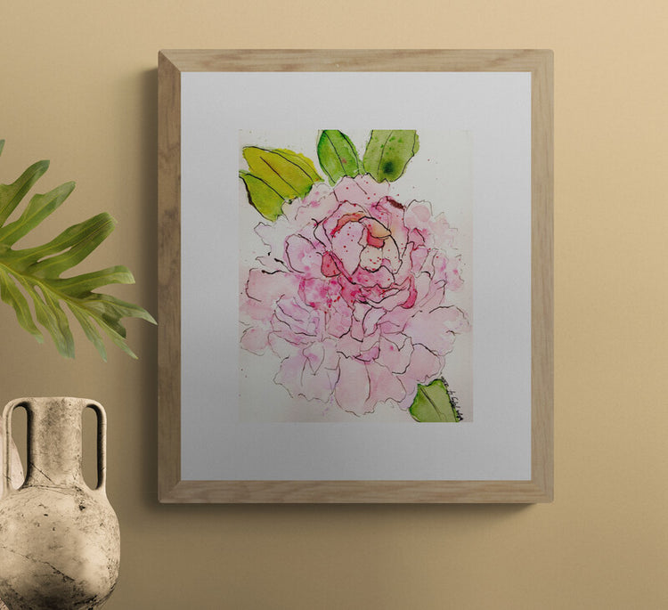 One More Look | Original Peony Watercolor by Lyn Foley