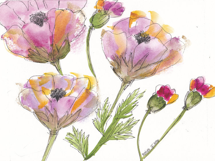 Abstract Poppies
