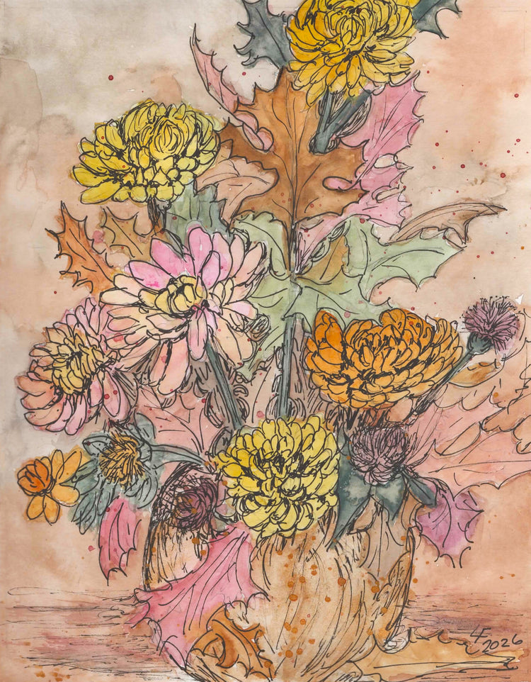 Between Seasons Original Floral Watercolor