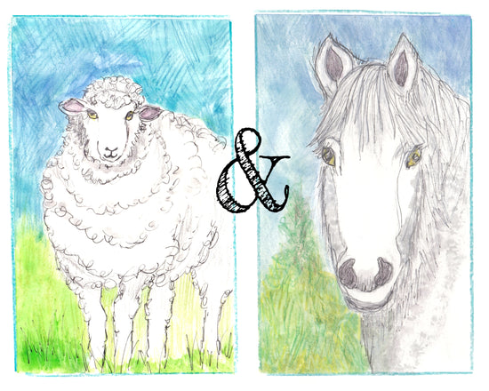 Children’s Animal Story Book – Horse and Sheep Friendship – “Cheepy and Grandma Mare” by Lyn Foley