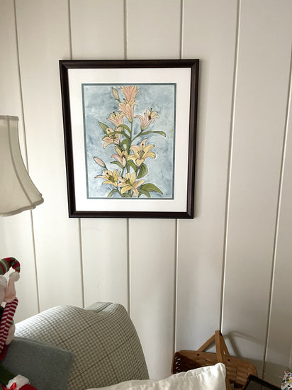 Sold Original Watercolor Painting – Lily Flowers Floral Painting – “Lilies” by Lyn Foley