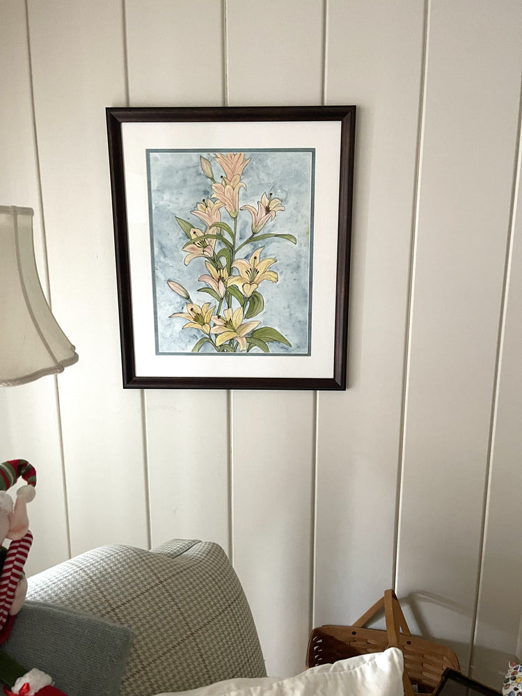 Sold Original Watercolor Painting – Lily Flowers Floral Painting – “Lilies” by Lyn Foley