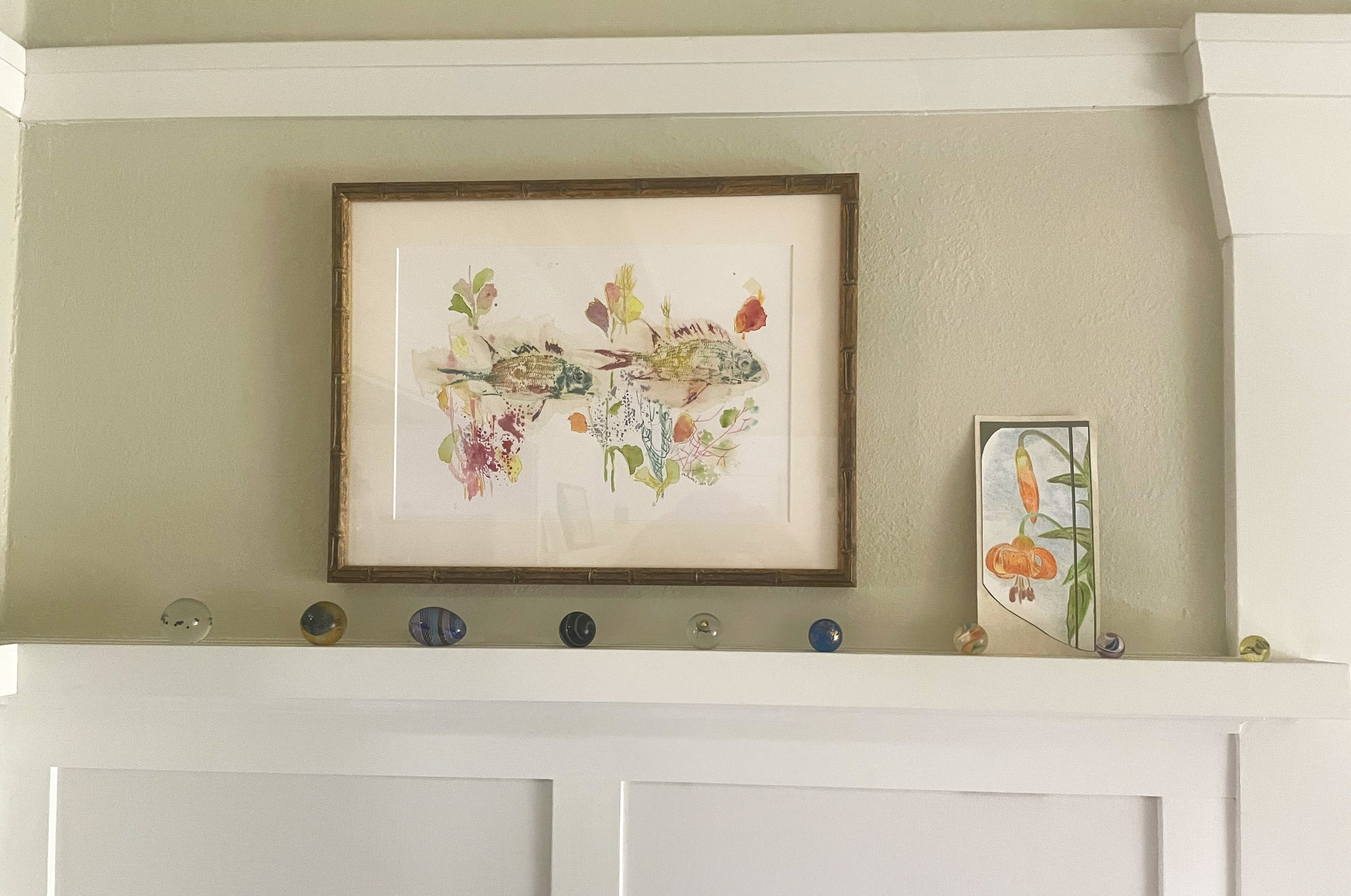 Sold Original Watercolor Painting – Abstract Ocean Colors – “Under Tropical Seas” by Lyn Foley
